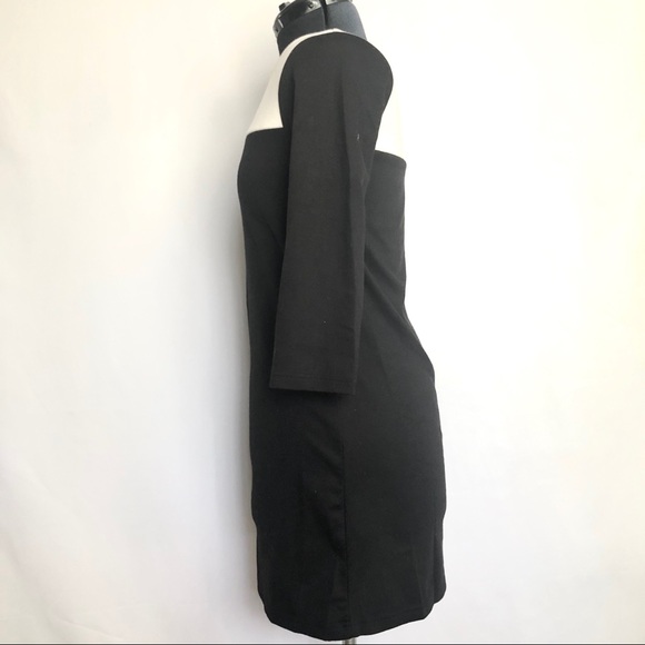 H&M Color Block Black & White Quarter Sleeve Dress - Picture 2 of 8